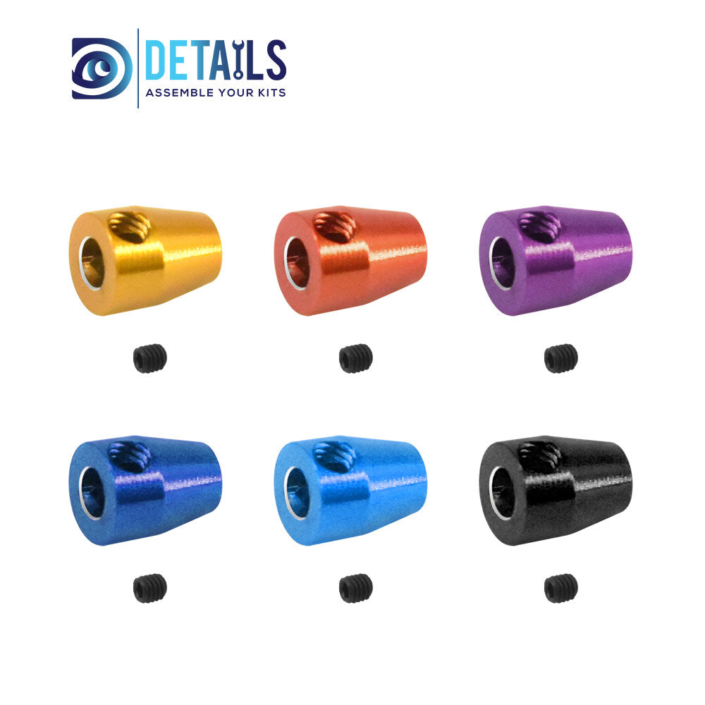 Aluminum Tool Tip Hex/Ball Collar set 1.5/2.0/2.0B/2.5/2.5B/3.0 6pcs/set