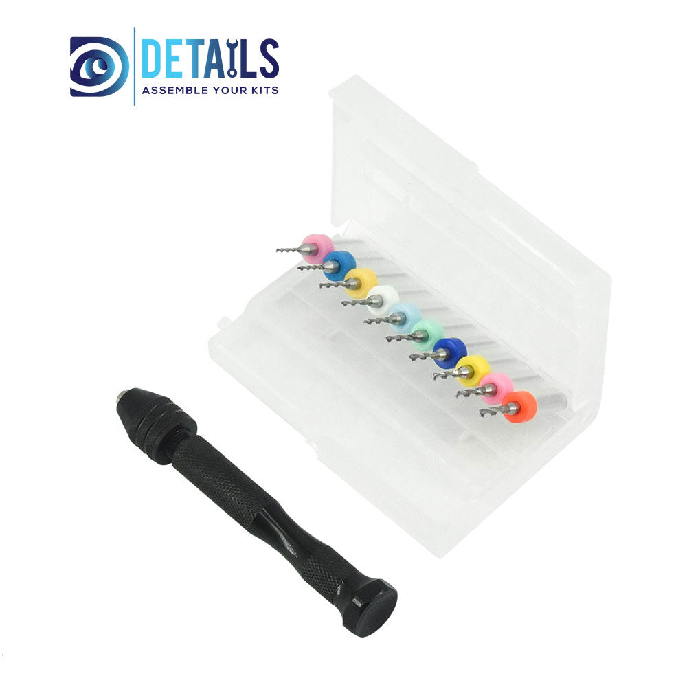 1.1 ~ 2.0mm Precision Shock Piston Drill Bit / Hand Drill set