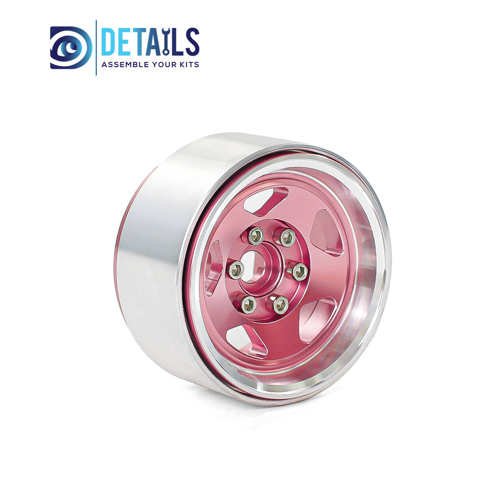 Hobby Details Aluminum 1.9" Wheel Rim for 1/10 RC Crawler SCX10 Pro TRX4 VS4-10 Gen8 TRX6 CAPRA 4pcs/set A:Silver B:Black C:Pink D:Copper