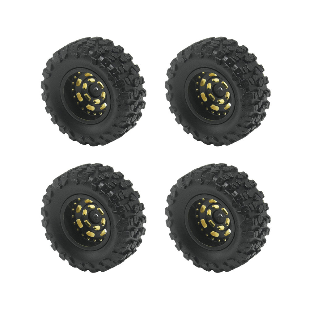 Hobby Details Brass 0.7" Wheel Offset Wheel and 0.7‘’ Wheel Tire with Foam for SCX30 Cars Upgrade Parts 4pcs/Set