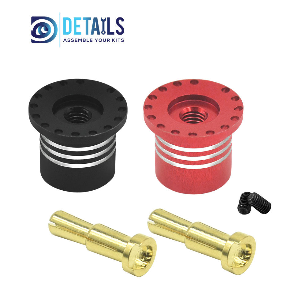 Heatsink Bullet Plug Grips with 4to5mm Bullets (Black/Red)