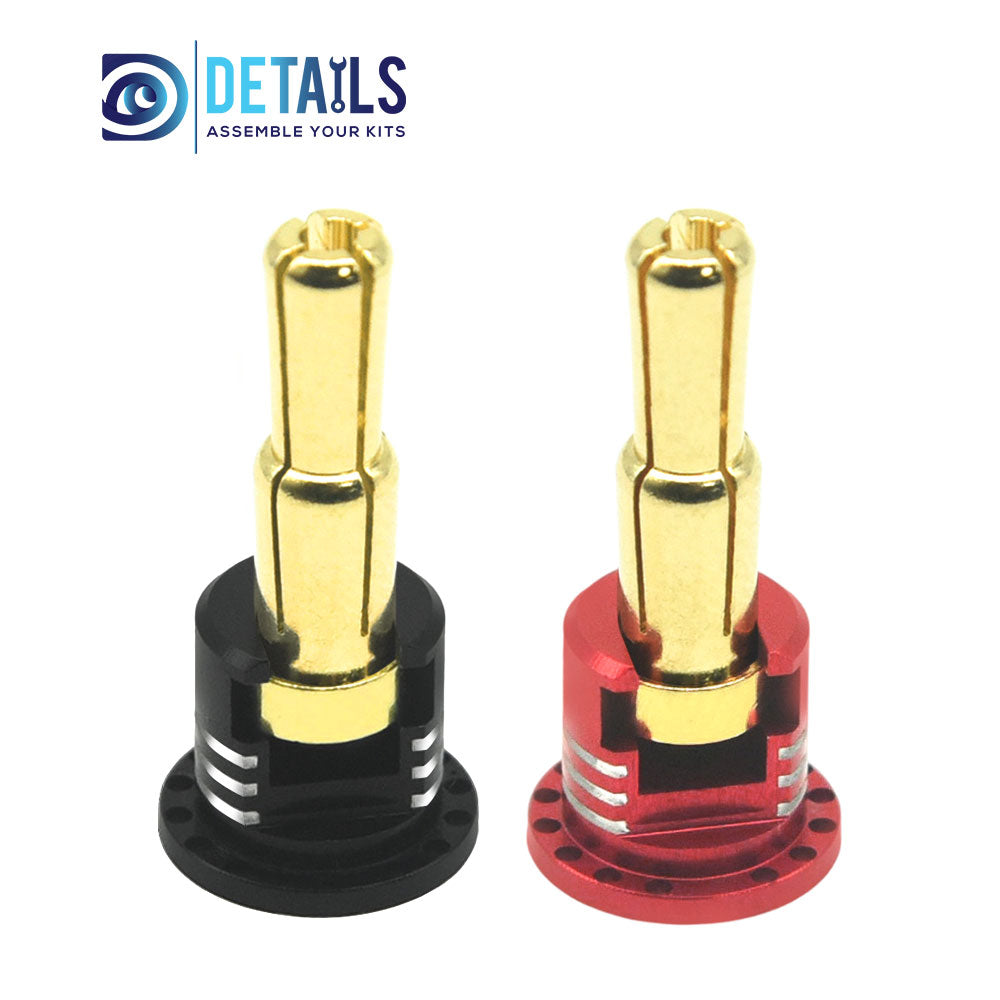 Heatsink Bullet Plug Grips with 4to5mm Bullets (Black/Red)