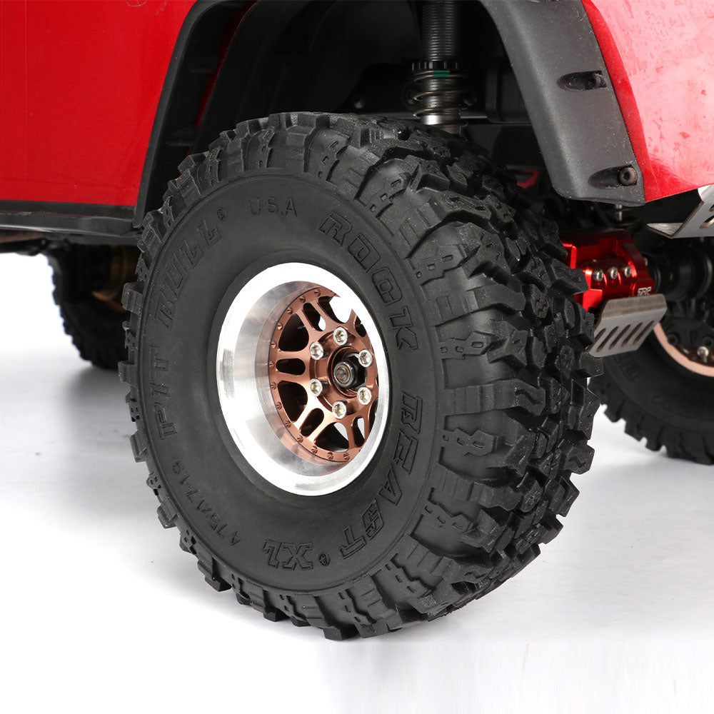 Offset -10mm Aluminum 1.9" Beadlock Wheel Rim for 1/10 RC Crawler SCX10 Pro TRX4 VS4-10 Gen8 TRX6 CAPRA 4pcs/set B