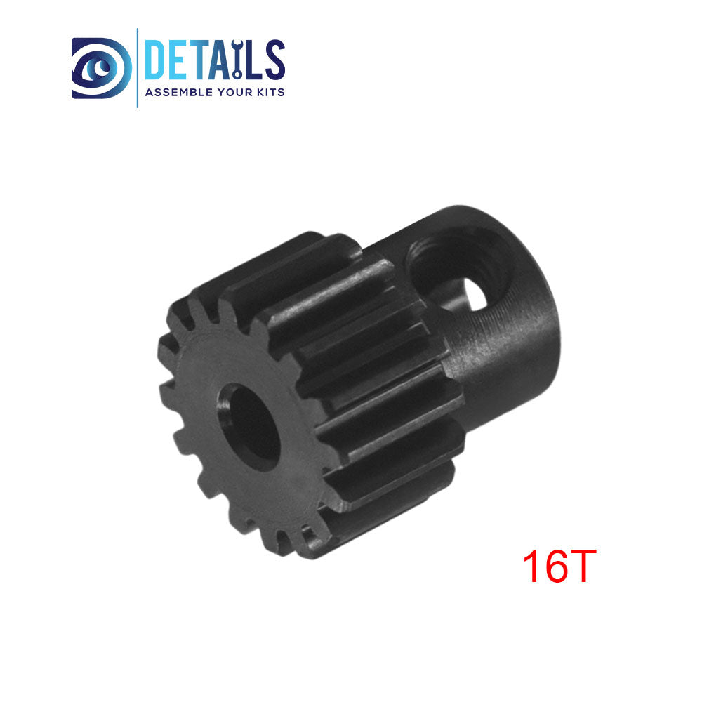 #45 Steel M0.5 Motor Pinions Chromium Gear-Black 2.3mm shaft M3 Screw Hole with Screw For Arrma 1/18 RC Car 1pcs 13T 14T 15T 16T 17T 18T 19T 20T 21T 22T