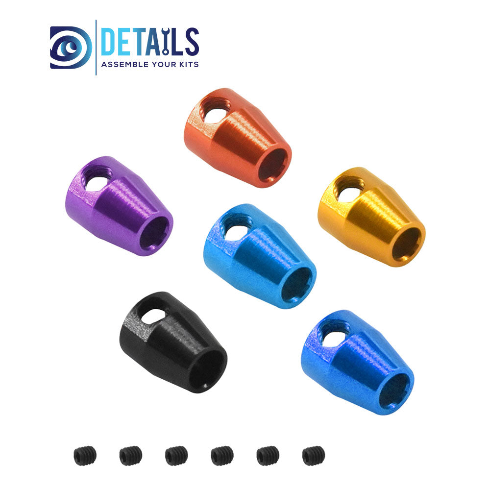 Aluminum Tool Tip Hex/Ball Collar set 1.5/2.0/2.0B/2.5/2.5B/3.0 6pcs/set