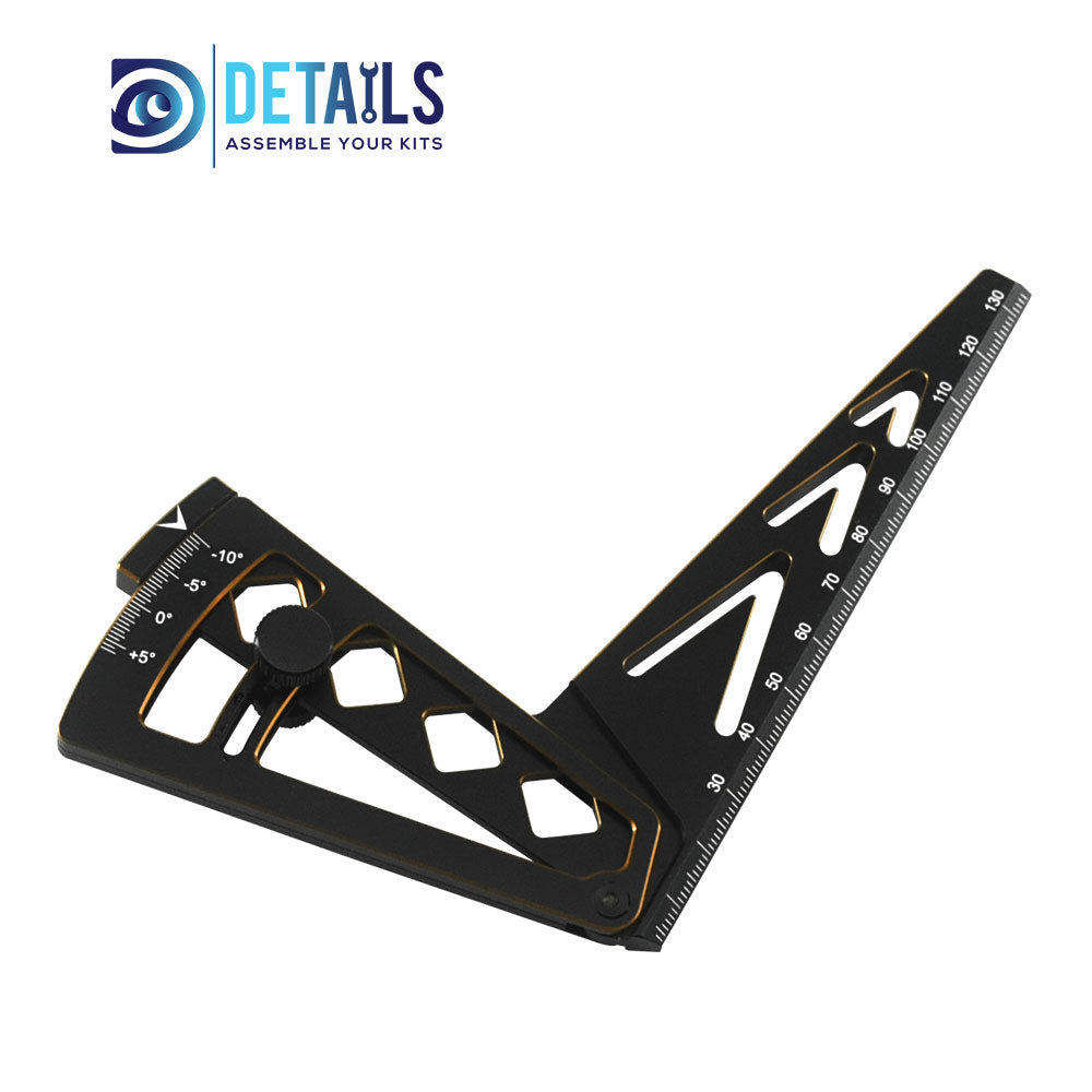 Hobby Details Quality Double Color Ride Height Gauge Rule for RC Car 18X10X2 cm A: Black Gold B: Black Red