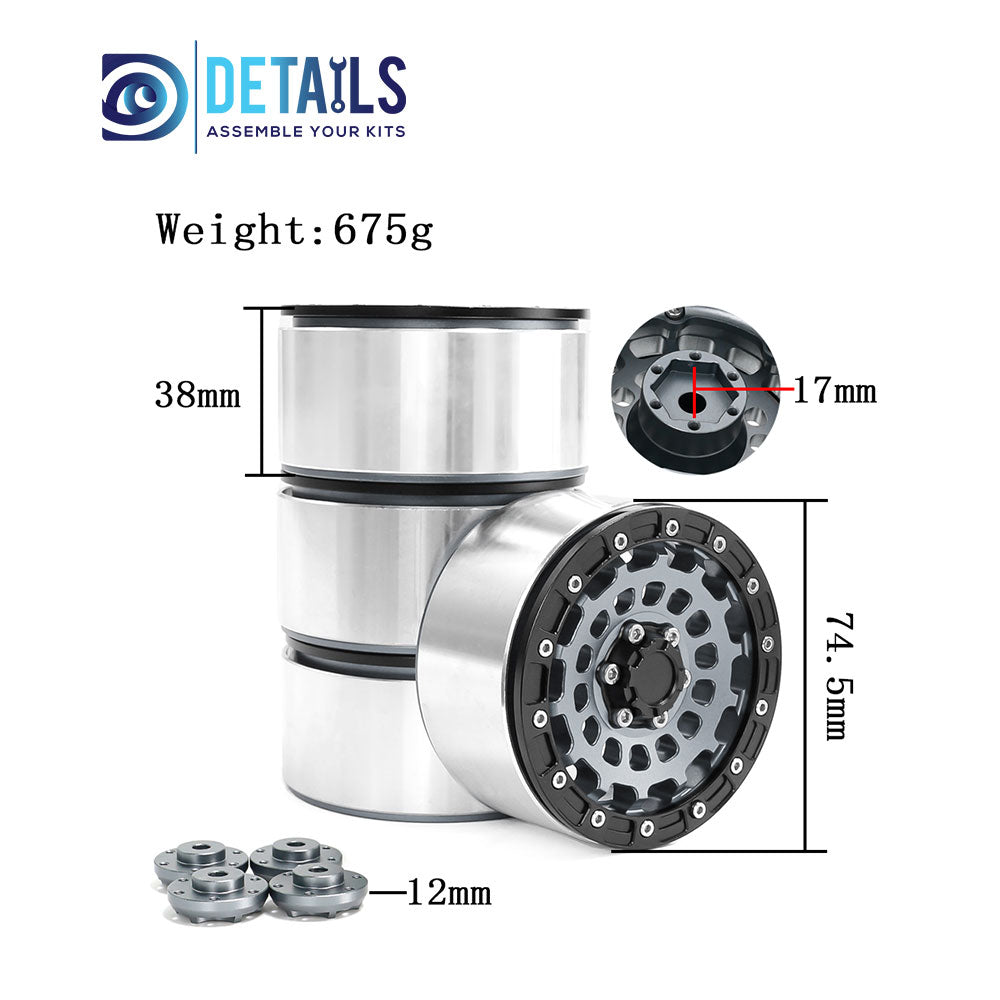 2.9" Aluminum Crawler Wheels 4pcs