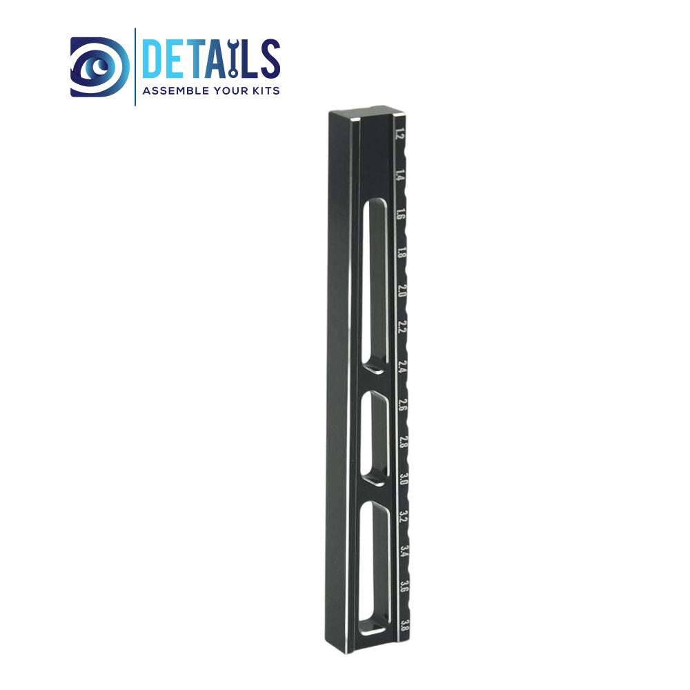 RC Car Tool 10mm Ride Height Droop Gauge Adjuster Ruler Measuring for RC On-Road Drift 1.2~3.8 7pcs