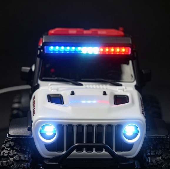 Hobbydetails 7-Color 12-Mode RGB Sequential LED Light Set for SCX30 Jeep Wrangler JLU(Only Fit for only Stock Jeep Body)