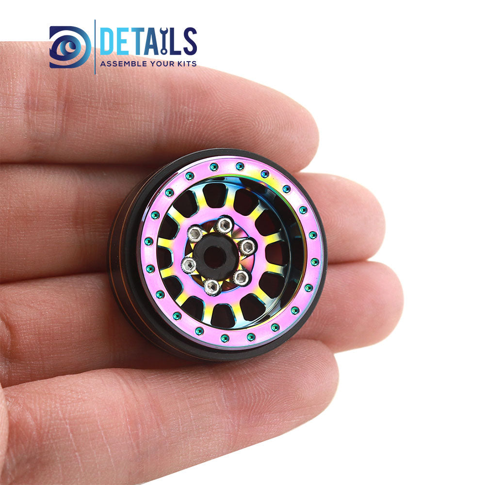 1.1" Aluminum and Brass Crawler Wheels Dazzling colour For SCX24 TRX4M 4pcs/set