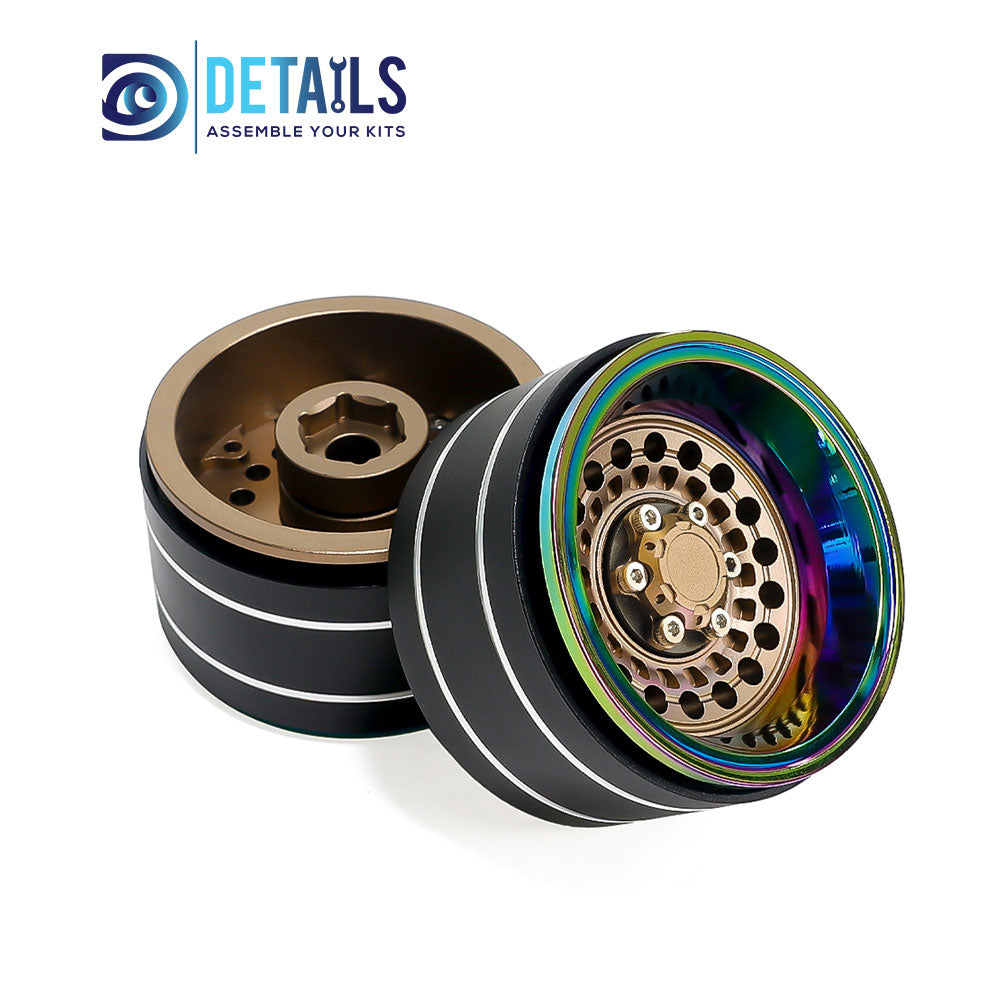 Hobby Details 1.9" Aluminum Crawler Wheels Dazzling colour 4pcs/set A:Copper B:Titanium C:Black