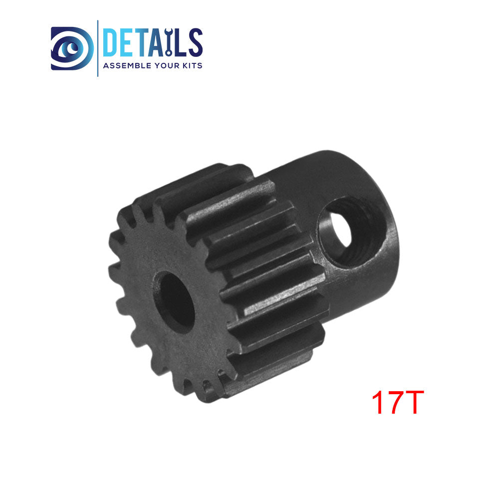 #45 Steel M0.5 Motor Pinions Chromium Gear-Black 2.3mm shaft M3 Screw Hole with Screw For Arrma 1/18 RC Car 1pcs 13T 14T 15T 16T 17T 18T 19T 20T 21T 22T