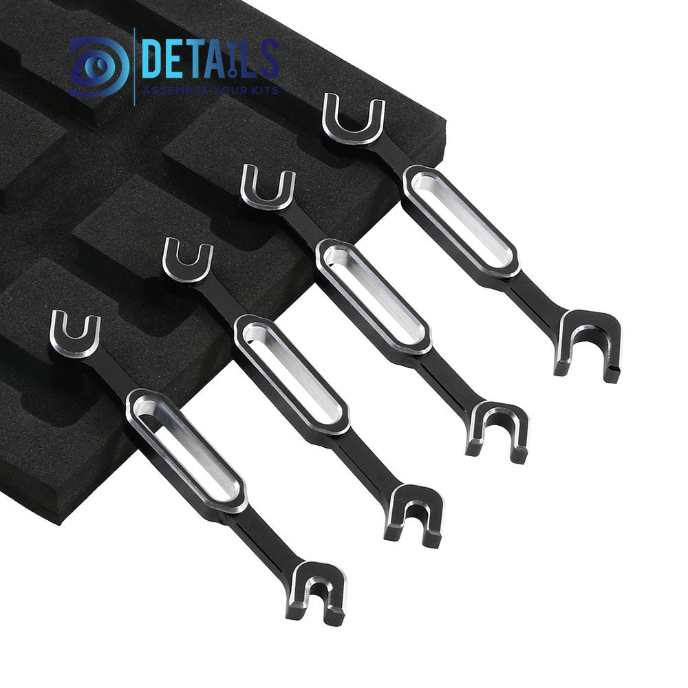 Hobby Details Aluminum Special Tool Wrench 3.0-3.2/3.5-3.7/4.0-5.0/5.5-6.0mm for Turnbuckles & Nuts RC Hobby Repair Tools 4pcs/set A:Red B:Blue C:Green D:Black