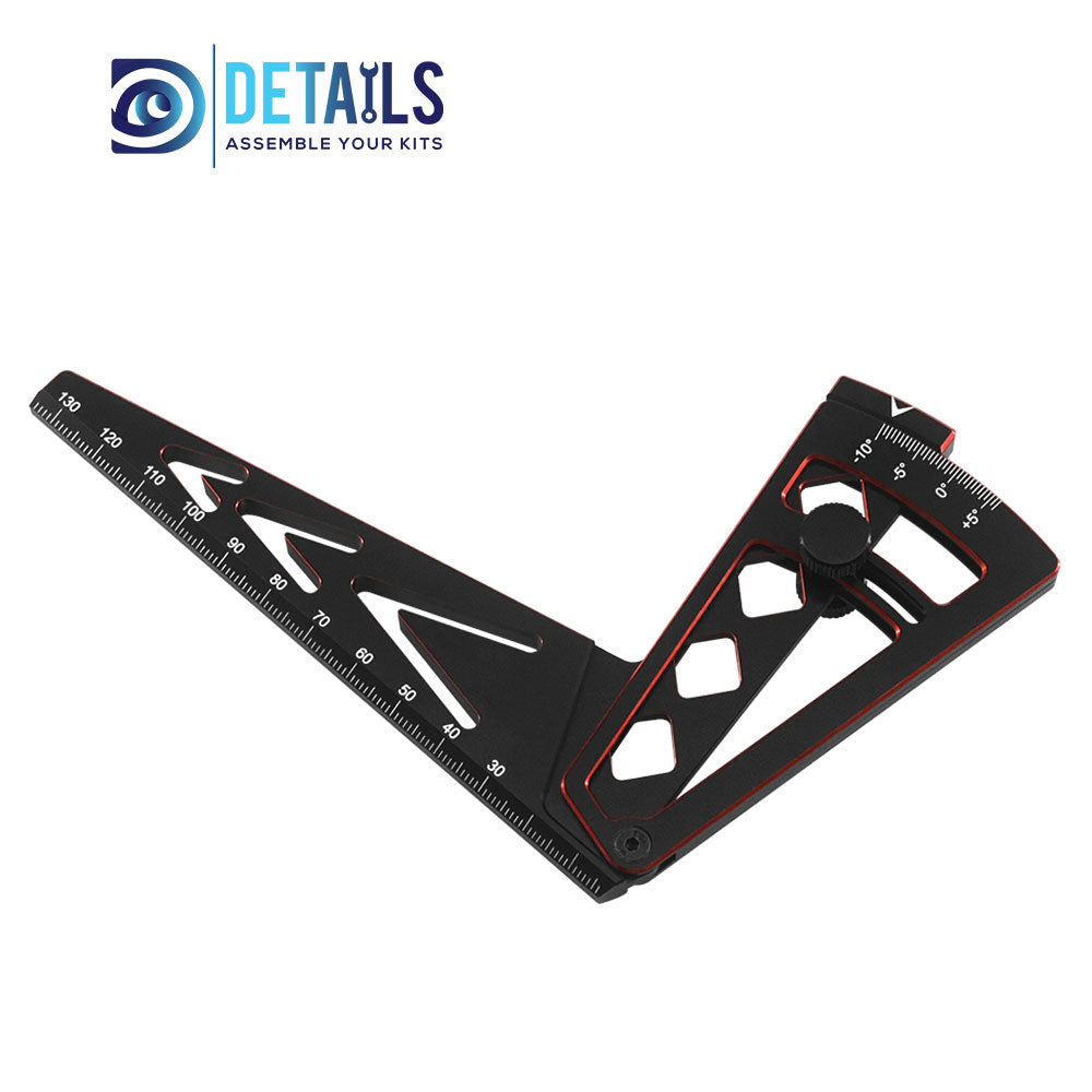 Hobby Details Quality Double Color Ride Height Gauge Rule for RC Car 18X10X2 cm A: Black Gold B: Black Red