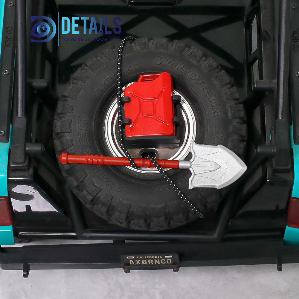 Hobby Details Model Shovel for RC Crawler A:Black B:Red C:Army Green D:Grey