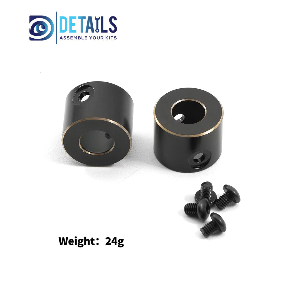 Brass Axle Cover Counterweight for SCX10 PRO (Golden Black)
