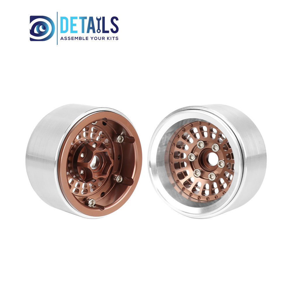 Offset -10mm Aluminum 1.9" Beadlock Wheel Rim for 1/10 RC Crawler SCX10 Pro TRX4 VS4-10 Gen8 TRX6 CAPRA 4pcs/set C