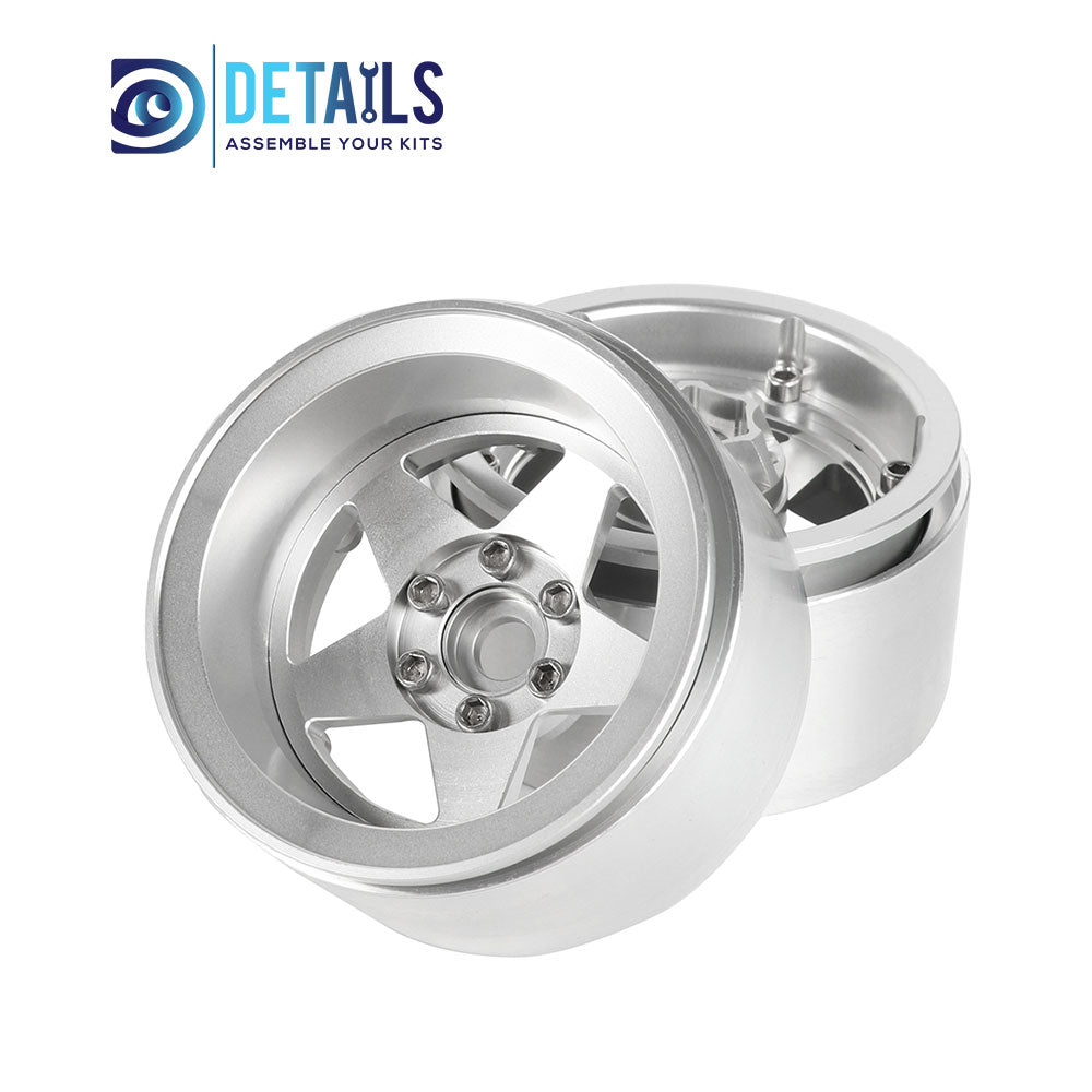 Hobby Details Offset -10mm Aluminum 2.2" Wheel Rim for 1/10 RC Crawler SCX10 Pro TRX4 VS4-10 Gen8 TRX6 CAPRA 4pcs/set A:Black B:Silver C:Titanium D:Copper