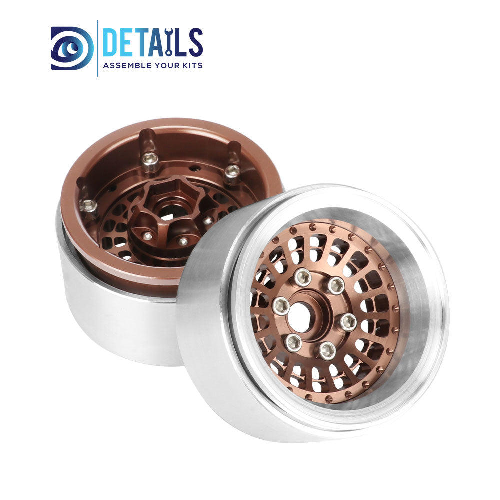 Offset -10mm Aluminum 1.9" Beadlock Wheel Rim for 1/10 RC Crawler SCX10 Pro TRX4 VS4-10 Gen8 TRX6 CAPRA 4pcs/set C