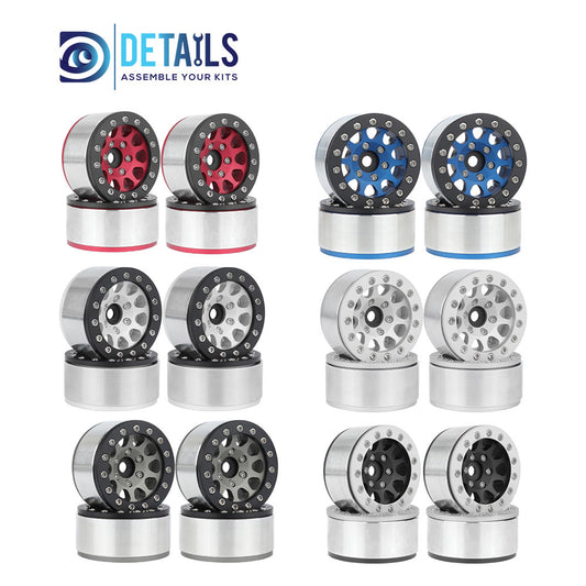 DTCW03018 1.55" Aluminum CNC BeadLock Wheels 4pcs/set 46x23mm