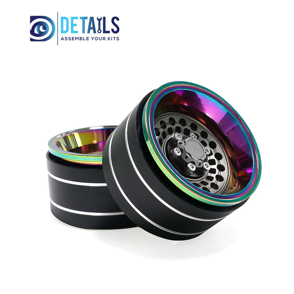 Hobby Details 1.9" Aluminum Crawler Wheels Dazzling colour 4pcs/set A:Copper B:Titanium C:Black