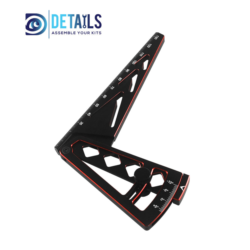 Hobby Details Quality Double Color Ride Height Gauge Rule for RC Car 18X10X2 cm A: Black Gold B: Black Red