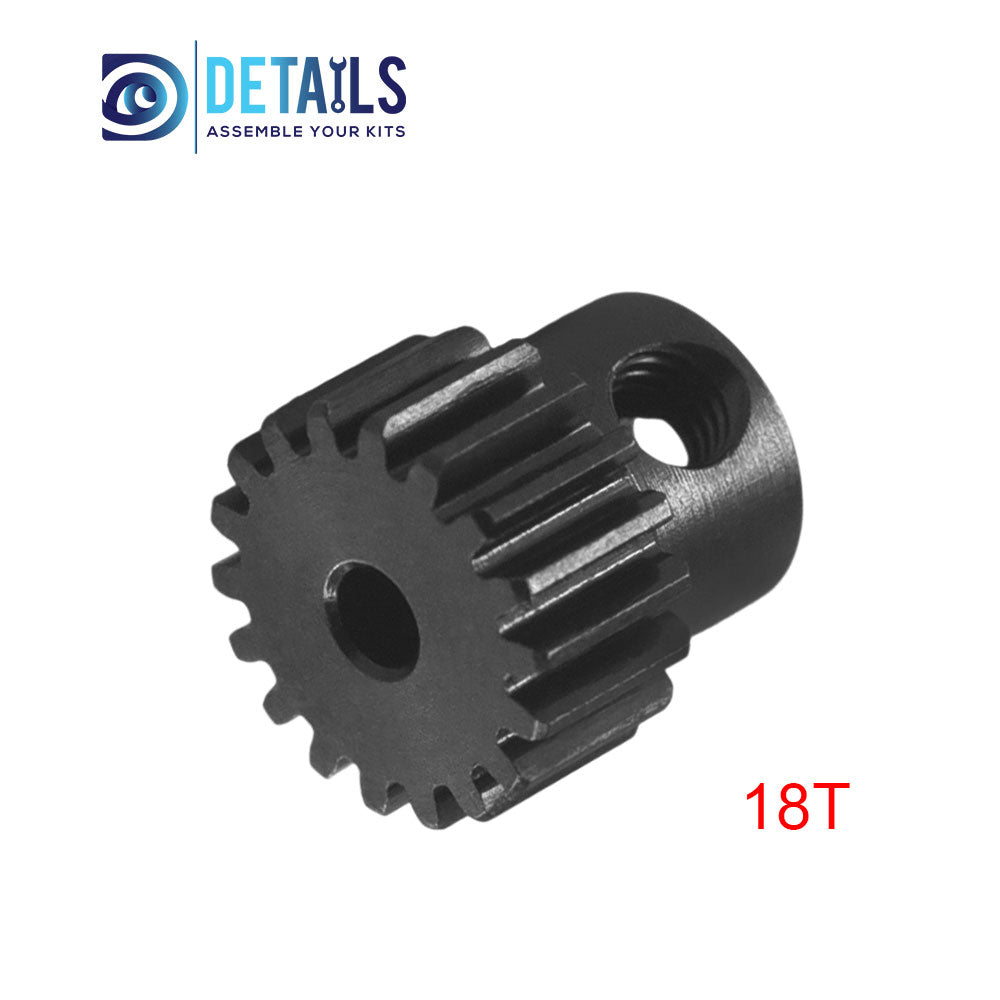#45 Steel M0.5 Motor Pinions Chromium Gear-Black 2.3mm shaft M3 Screw Hole with Screw For Arrma 1/18 RC Car 1pcs 13T 14T 15T 16T 17T 18T 19T 20T 21T 22T