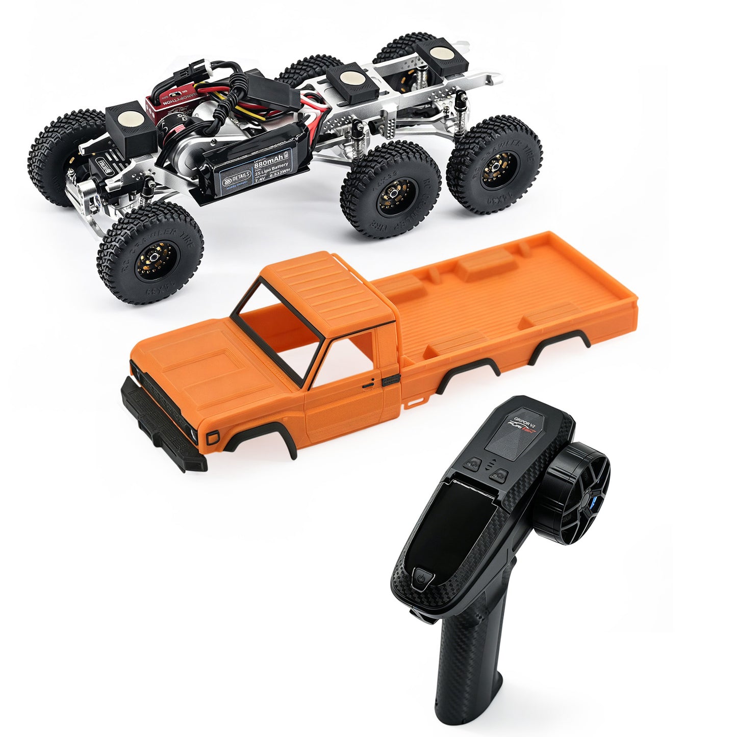 SCX30 6X6 Chassis KIT Upgrading Set with 3D Print LC79 Body