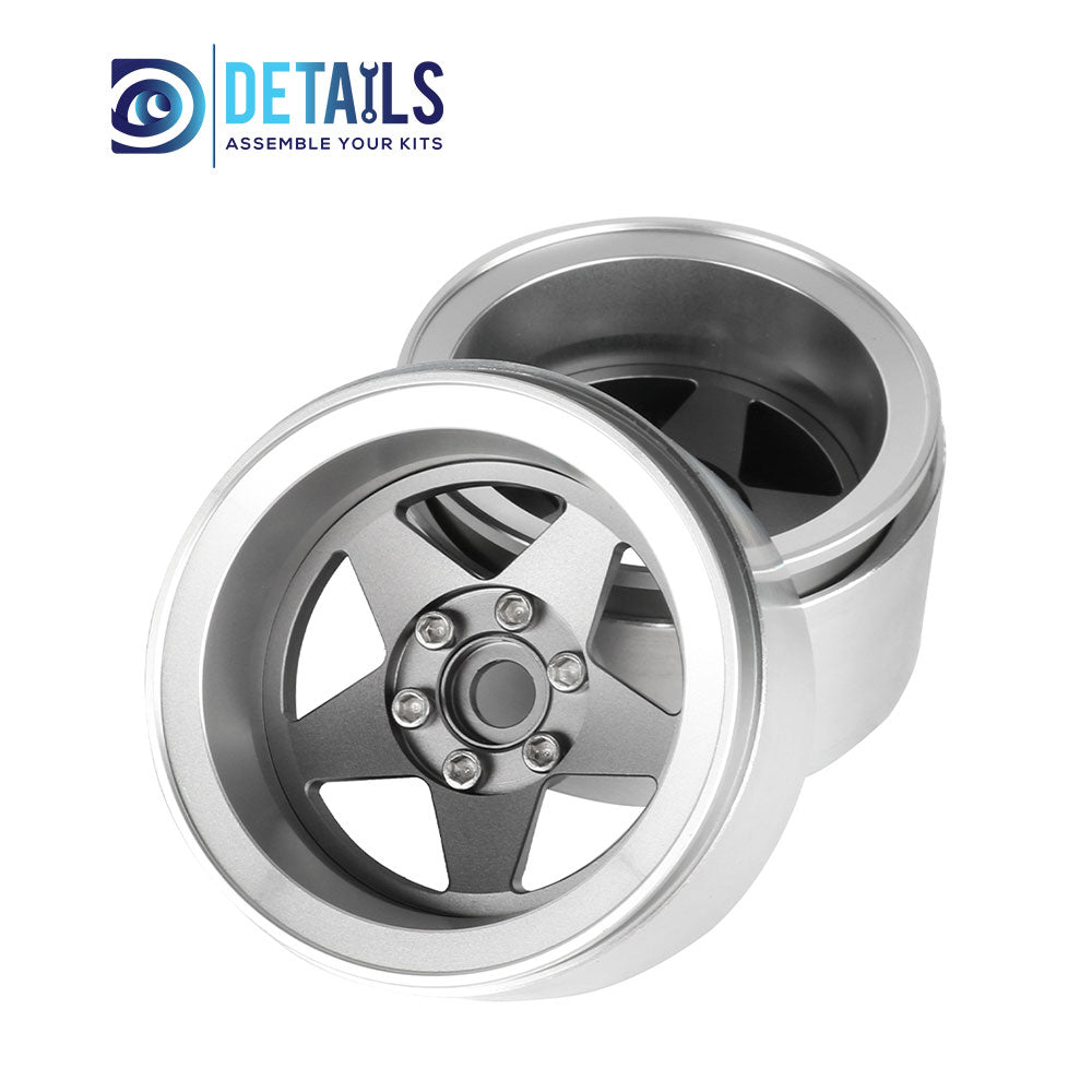 Hobby Details Offset -10mm Aluminum 2.2" Wheel Rim for 1/10 RC Crawler SCX10 Pro TRX4 VS4-10 Gen8 TRX6 CAPRA 4pcs/set A:Black B:Silver C:Titanium D:Copper