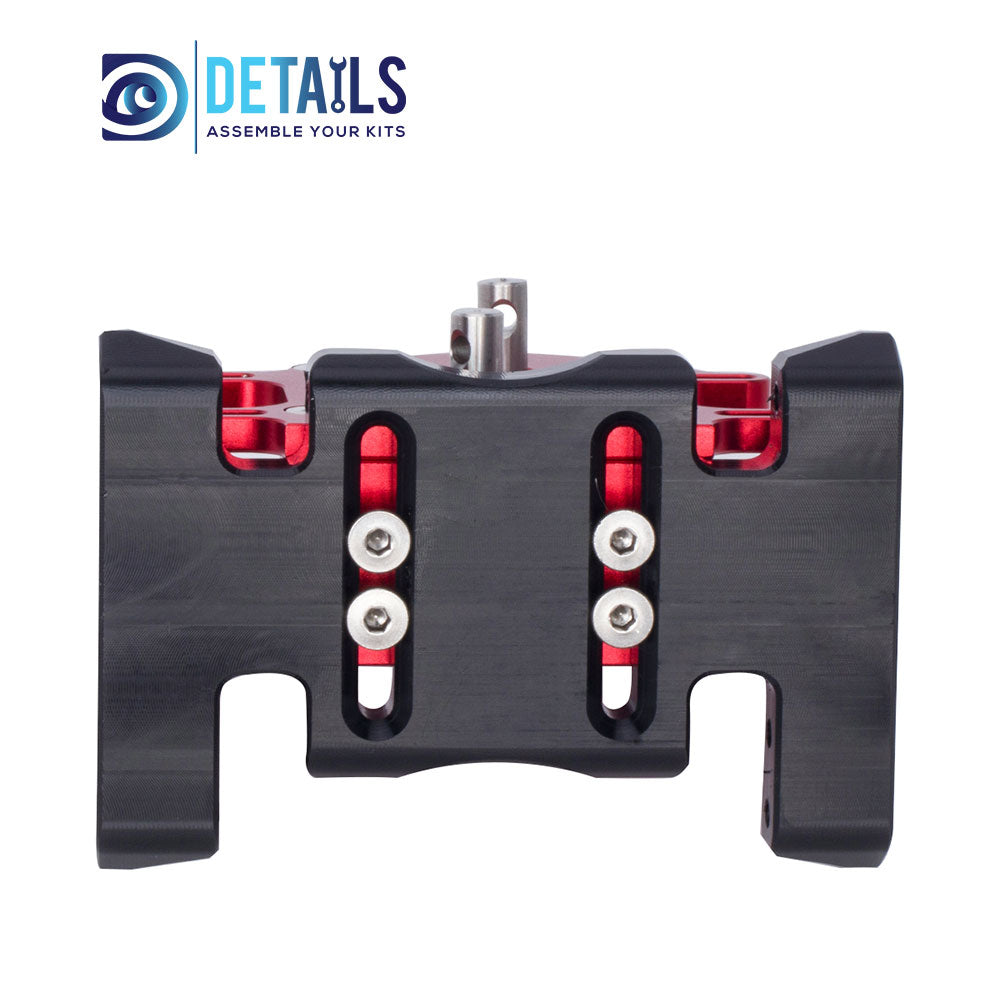 Hobby Details CNC Aluminum Dual Transmission Overdrive Gearbox Installable 2 Motors for 1/10 RC Crawler Upgrade Parts A:Black B:Red C:Purple
