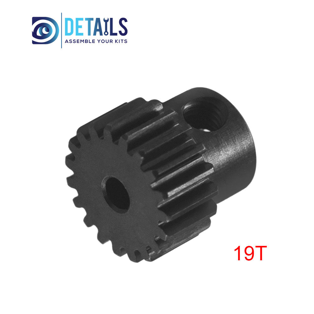 #45 Steel M0.5 Motor Pinions Chromium Gear-Black 2.3mm shaft M3 Screw Hole with Screw For Arrma 1/18 RC Car 1pcs 13T 14T 15T 16T 17T 18T 19T 20T 21T 22T
