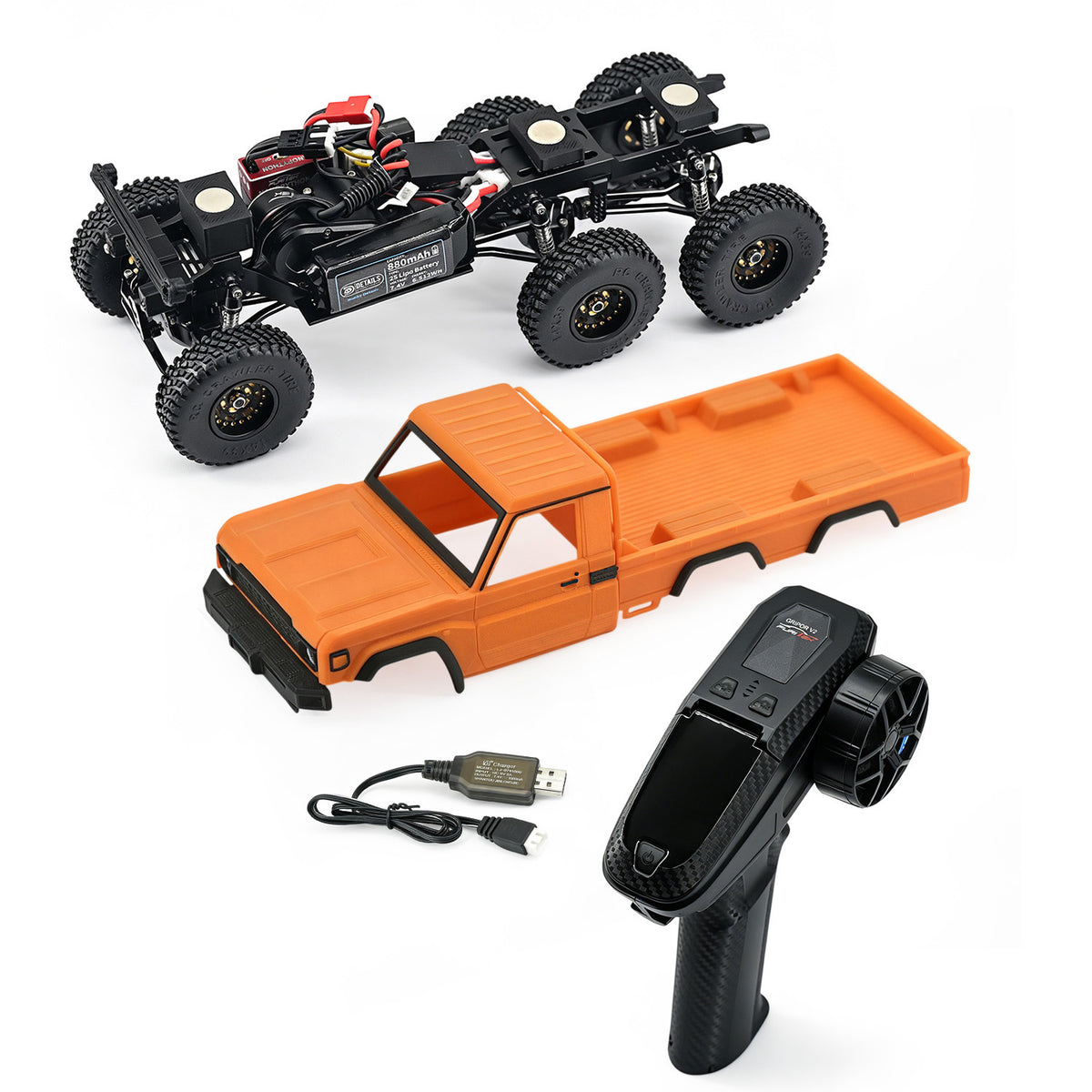 SCX30 6X6 Chassis KIT Upgrading Set with 3D Print LC79 Body