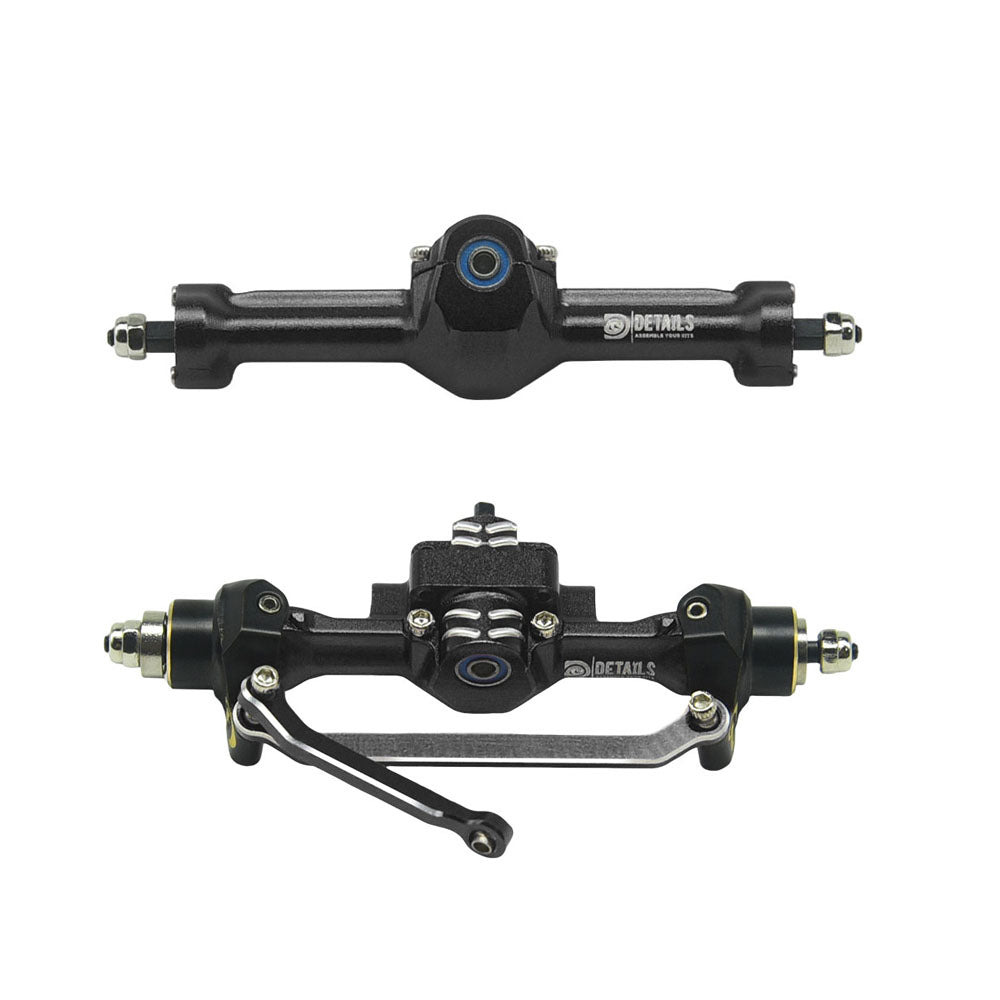 Aluminum  Front Rear Axle with Brass Kunckles/Steering Link/Gear/Bearing/CVD Whole Set for SCX30 Cars Upgrade Parts