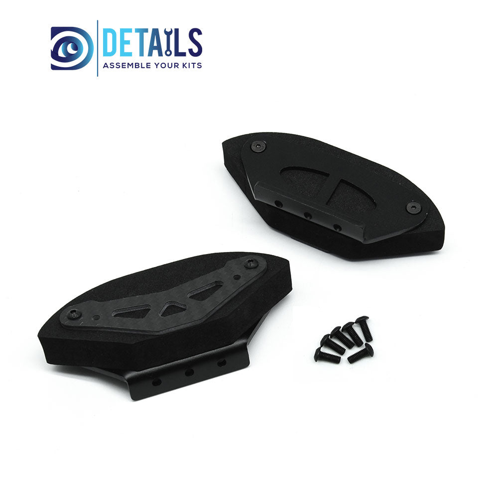 Sponge Front Rear Bumper Anti-Collision Bar Foam Carbon fiber baffle For Tamiya 1/10 TT01  2pcs/set