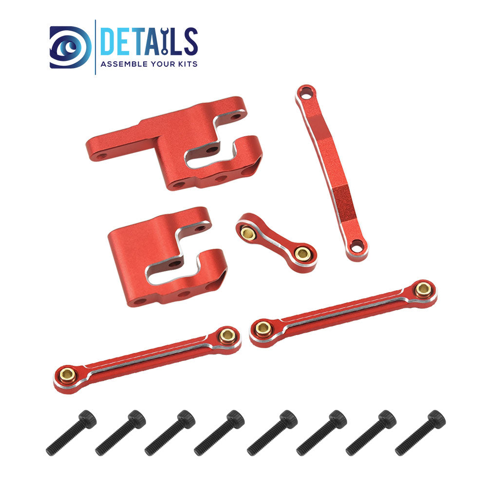 Aluminum Steering Set Steering&Rods Set For ARRMA 1/18 MOJAVE Upgrade Parts 6pcs