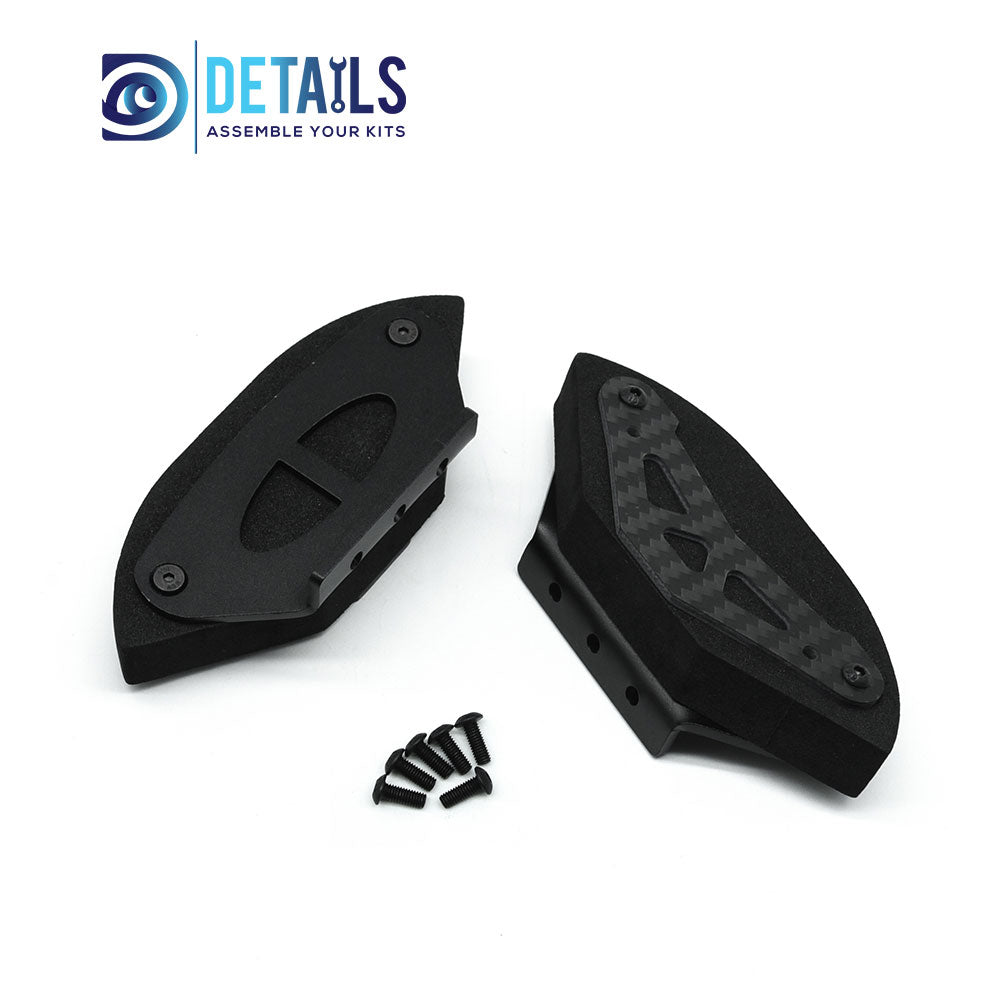 Sponge Front Rear Bumper Anti-Collision Bar Foam Carbon fiber baffle For Tamiya 1/10 TT01  2pcs/set