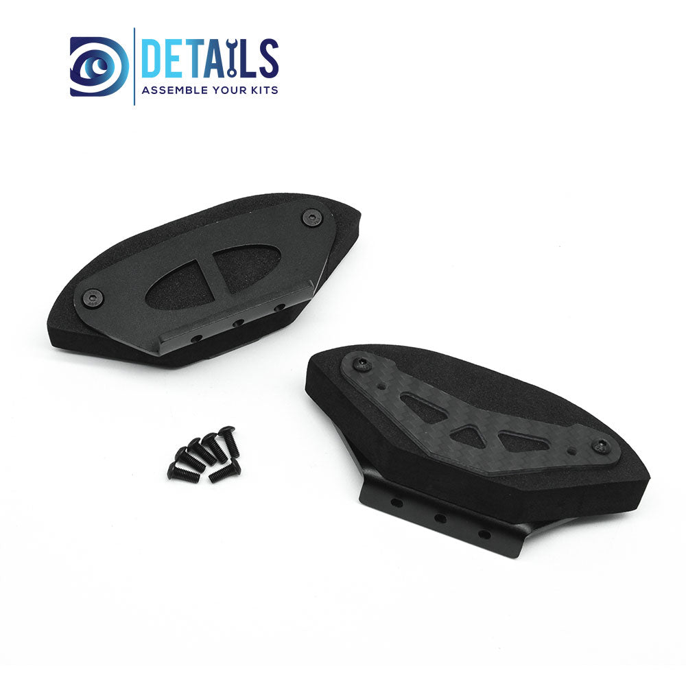 Sponge Front Rear Bumper Anti-Collision Bar Foam Carbon fiber baffle For Tamiya 1/10 TT01  2pcs/set