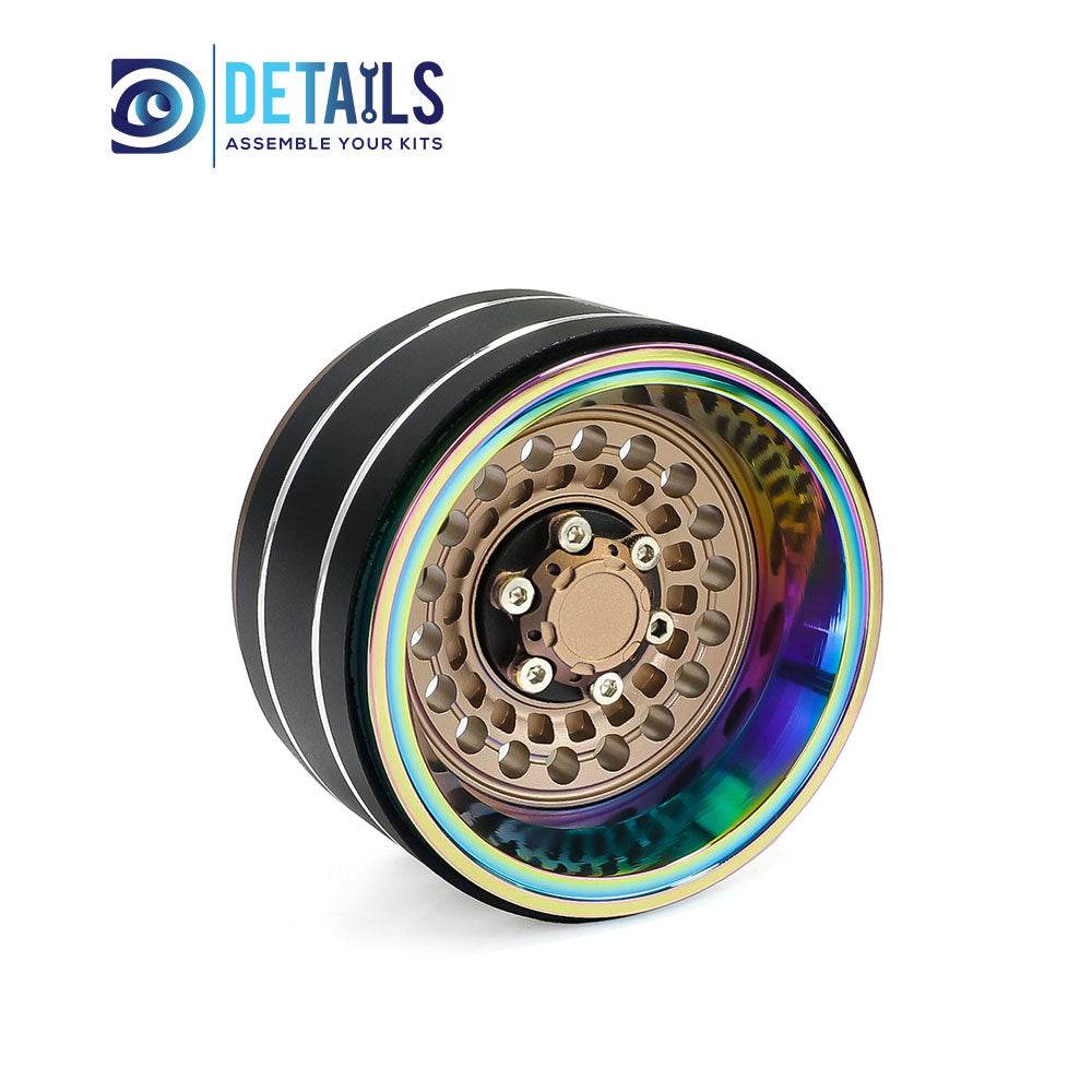 Hobby Details 1.9" Aluminum Crawler Wheels Dazzling colour 4pcs/set A:Copper B:Titanium C:Black