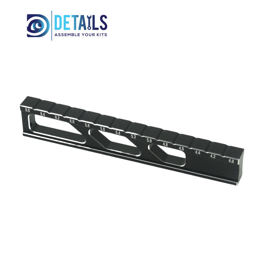 RC Car Tool 10mm Ride Height Droop Gauge Adjuster Ruler Measuring for RC On-Road Drift 4.0~6.6