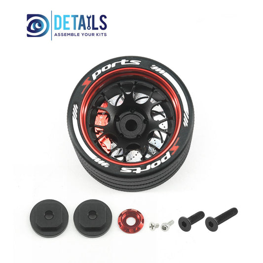 Aluminum RC Transmitter Steering Handwheel for Sanwa/ Futaba/NB4/ 7PX/X9  DTEL01037 Red