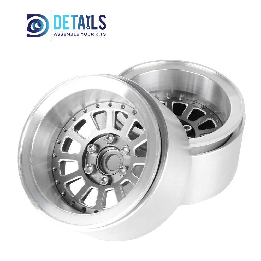 Hobby Details Offset -10mm Aluminum 2.2" Wheel Rim for 1/10 RC Crawler SCX10 Pro TRX4 VS4-10 Gen8 TRX6 CAPRA 4pcs/set A:Black B:Silver C:Titanium D:Copper
