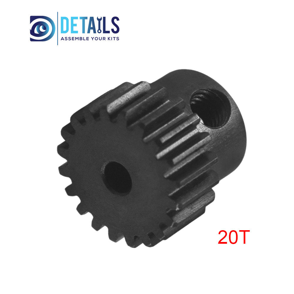 #45 Steel M0.5 Motor Pinions Chromium Gear-Black 2.3mm shaft M3 Screw Hole with Screw For Arrma 1/18 RC Car 1pcs 13T 14T 15T 16T 17T 18T 19T 20T 21T 22T