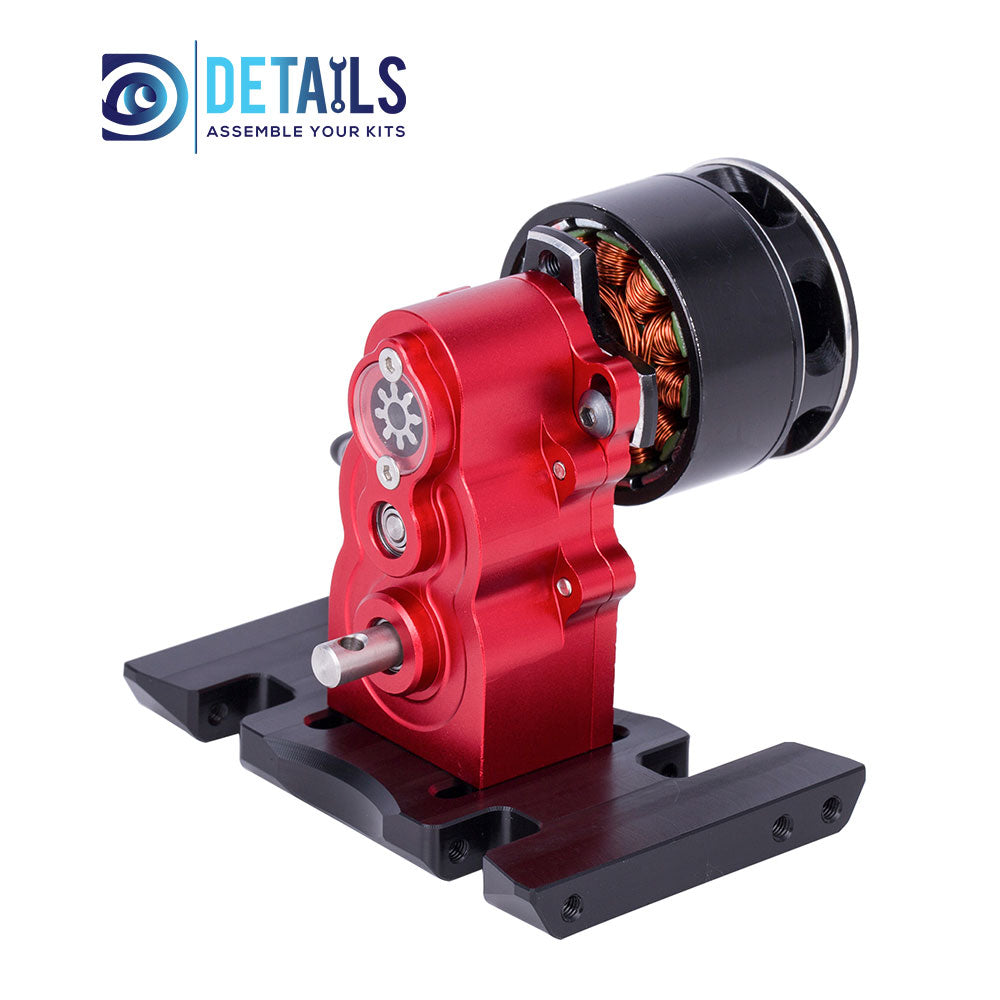 Hobby Details Aluminum CNC Vertical Gear Box High Performance Gearbox for 1/10 RC Crawler Car Upgrade Parts A:Black B:Red C:Titanium