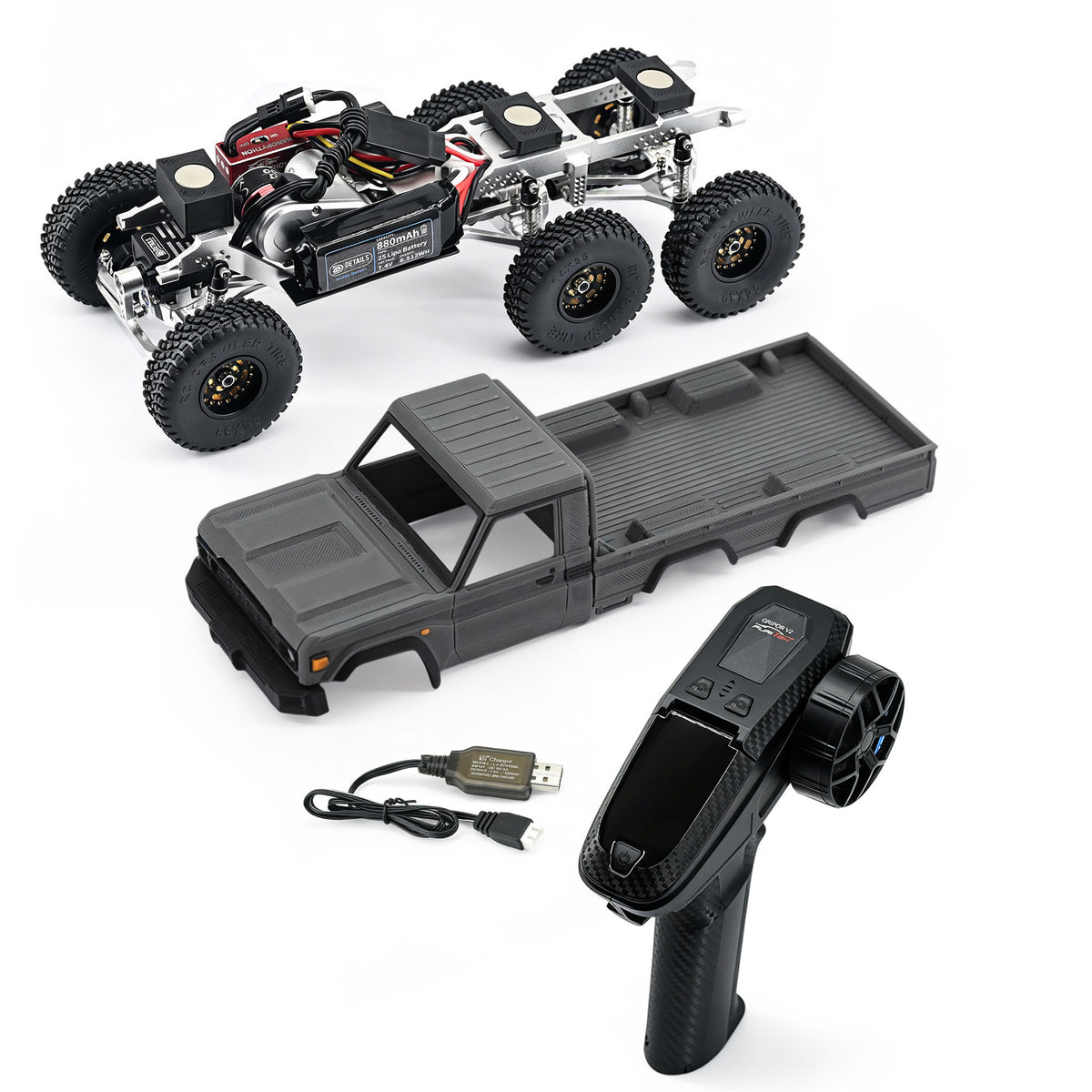SCX30 6X6 Chassis KIT Upgrading Set with 3D Print LC79 Body
