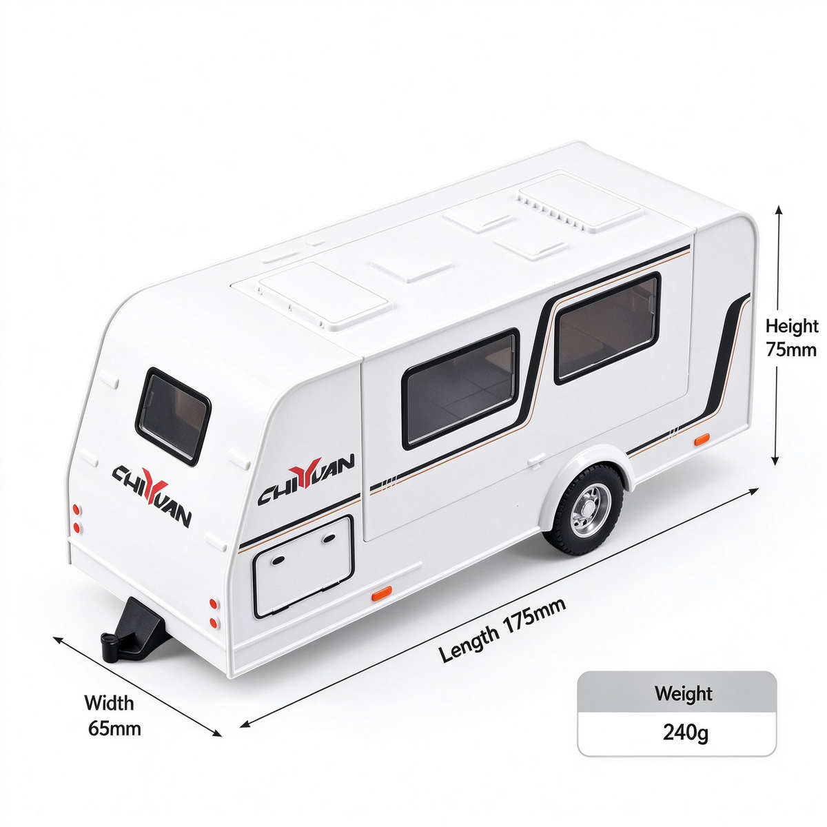 High Simulation Towable RV Model for SCX30 Tacoma Wrangler K10 Bronco