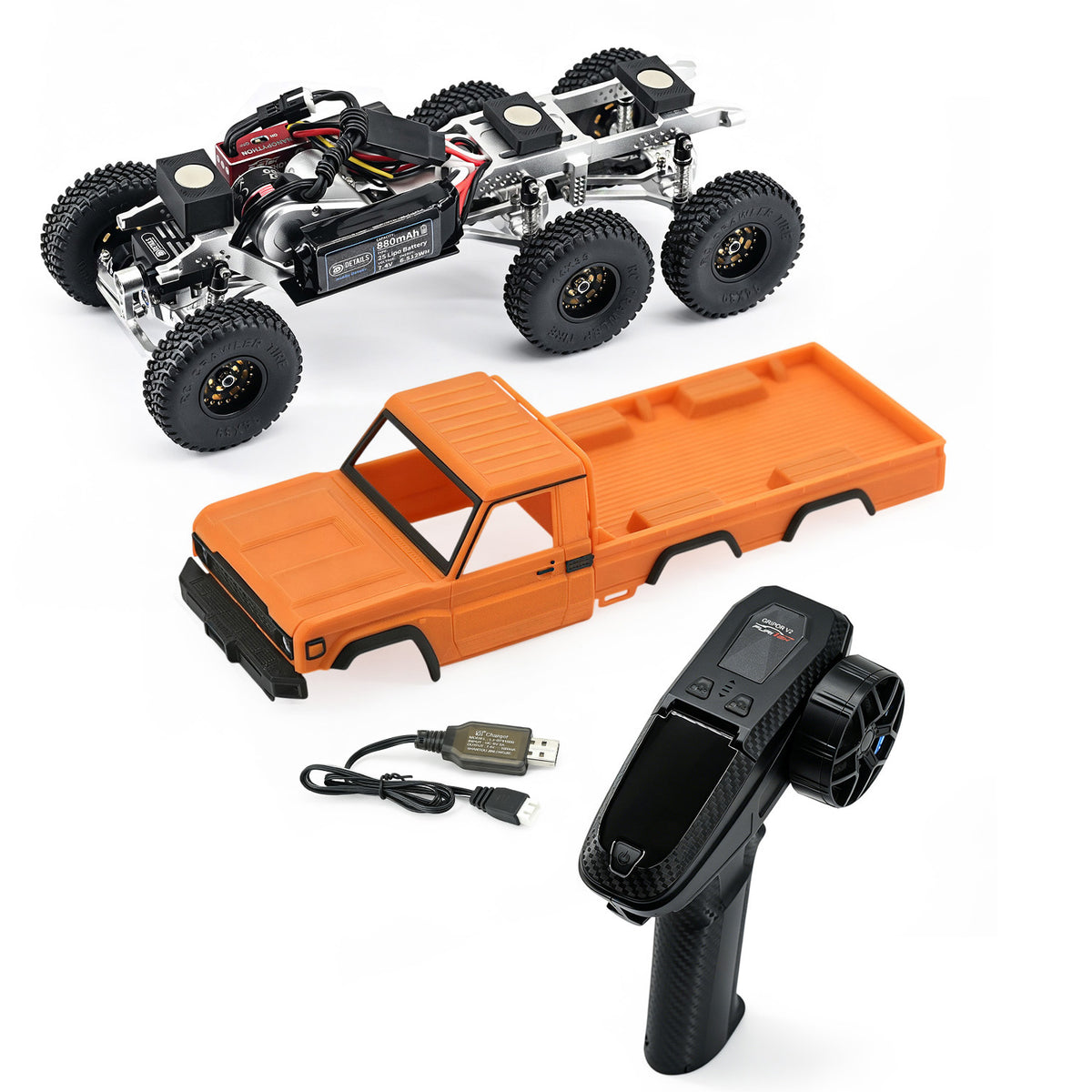 SCX30 6X6 Chassis KIT Upgrading Set with 3D Print LC79 Body