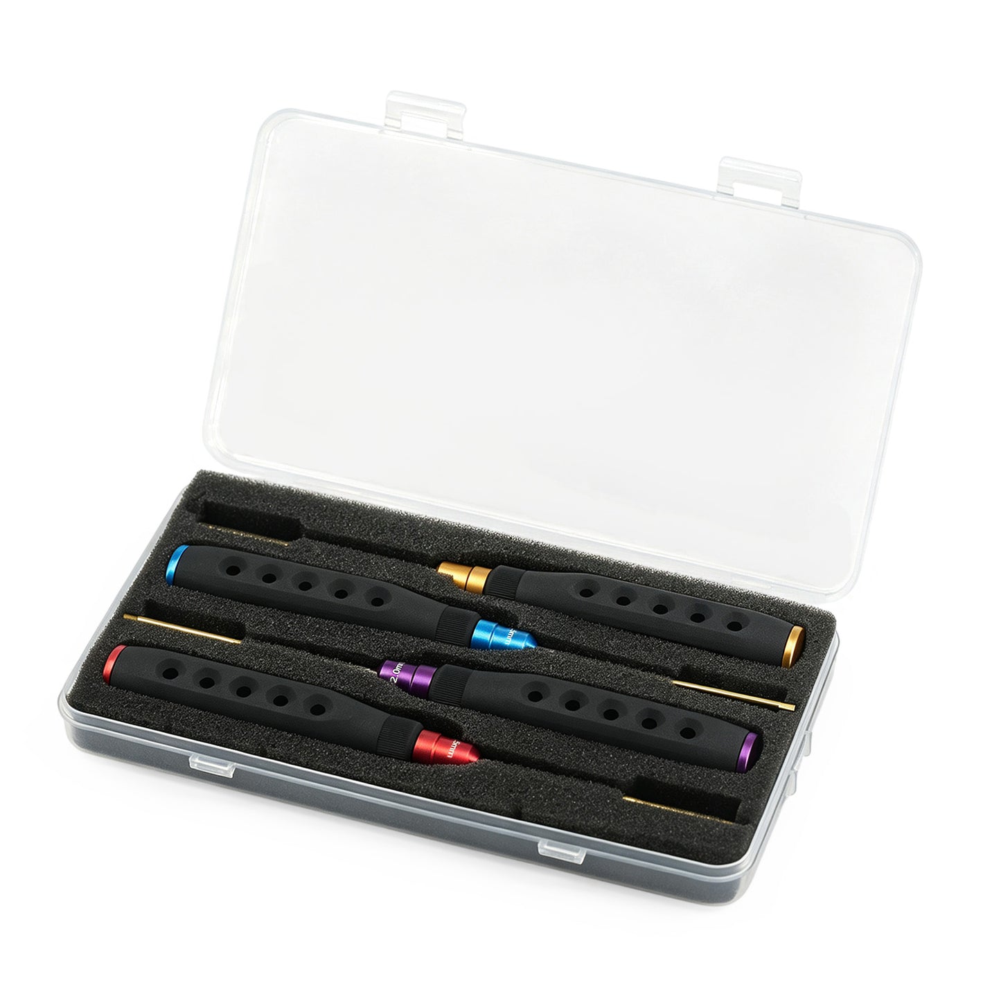 Hobbydetails Professional HSS Tool Set 4PCS Hex 1.5/2.0/2.5/3.0 Tips with Ergonomic Insulated Grip