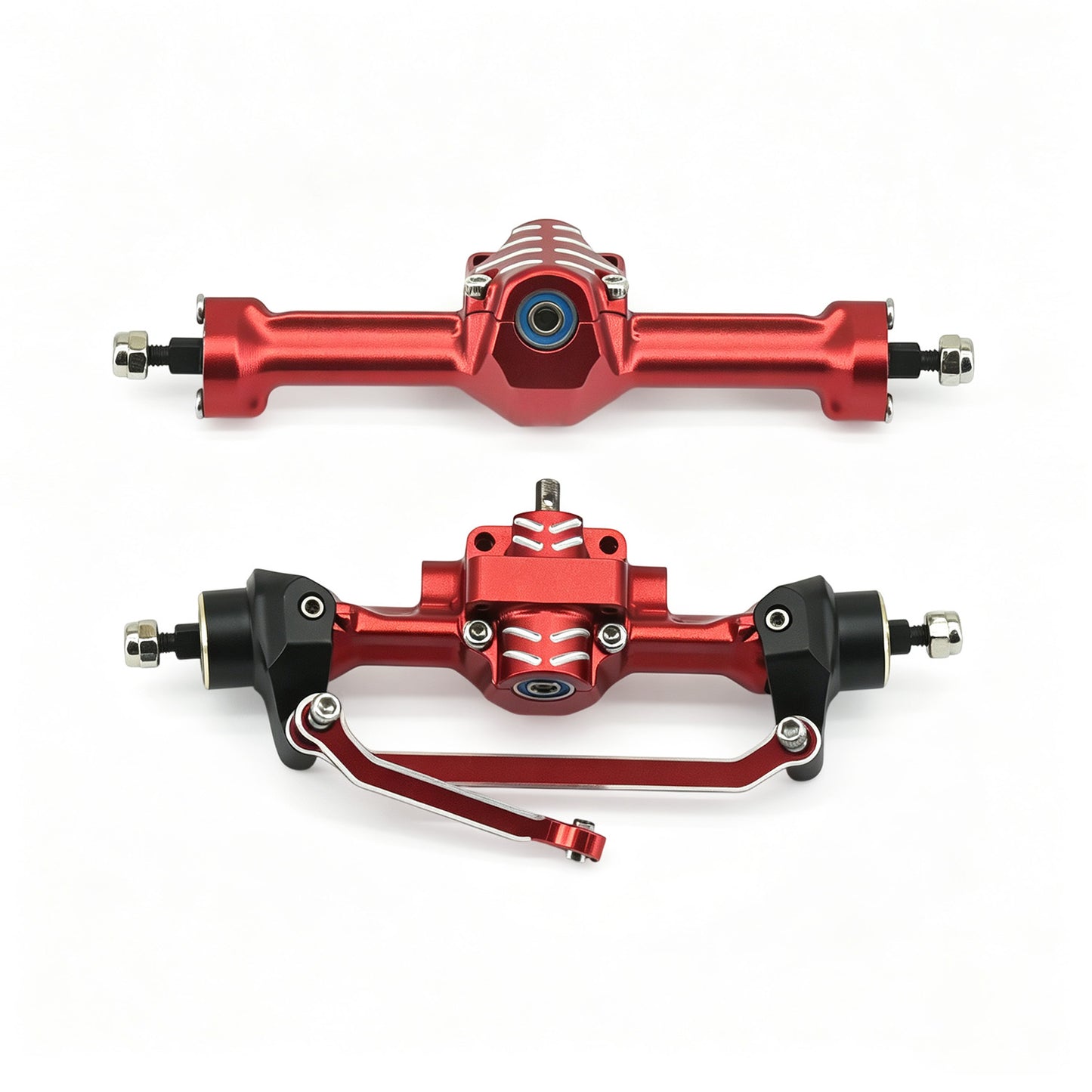 Aluminum  Front Rear Axle with Brass Kunckles/Steering Link/Gear/Bearing/CVD Whole Set for SCX30 Cars Upgrade Parts