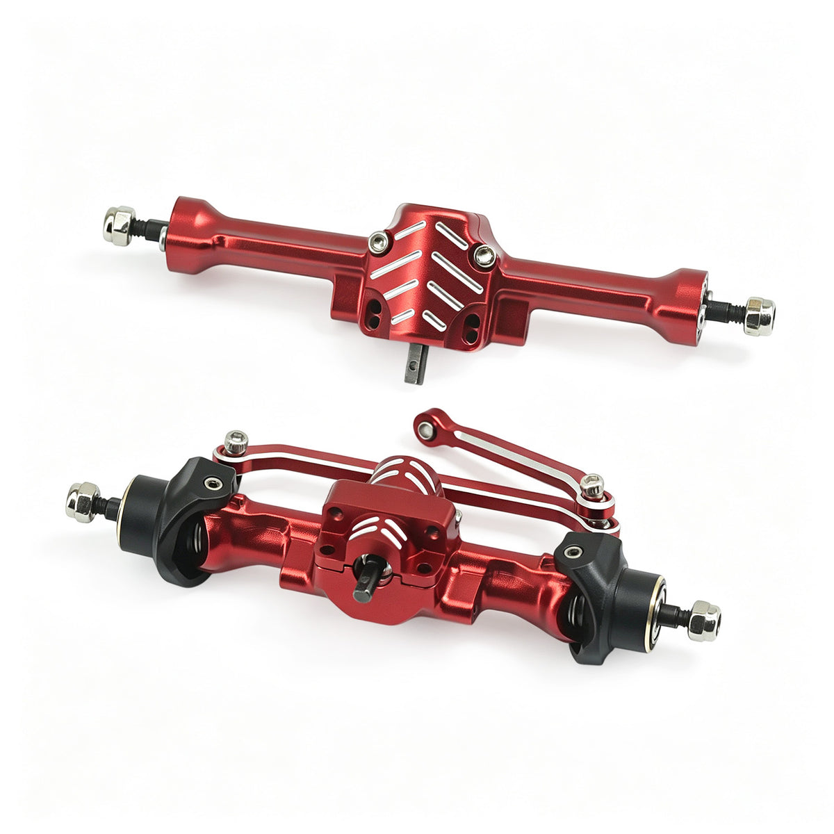 Aluminum  Front Rear Axle with Brass Kunckles/Steering Link/Gear/Bearing/CVD Whole Set for SCX30 Cars Upgrade Parts