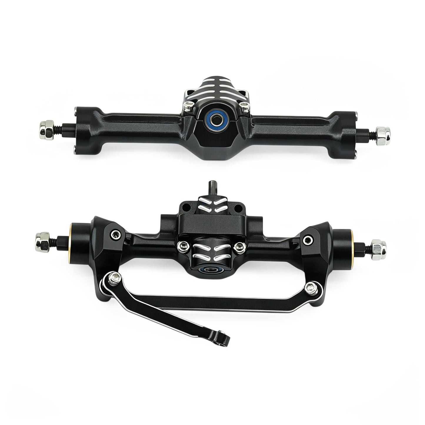 Aluminum  Front Rear Axle with Brass Kunckles/Steering Link/Gear/Bearing/CVD Whole Set for SCX30 Cars Upgrade Parts